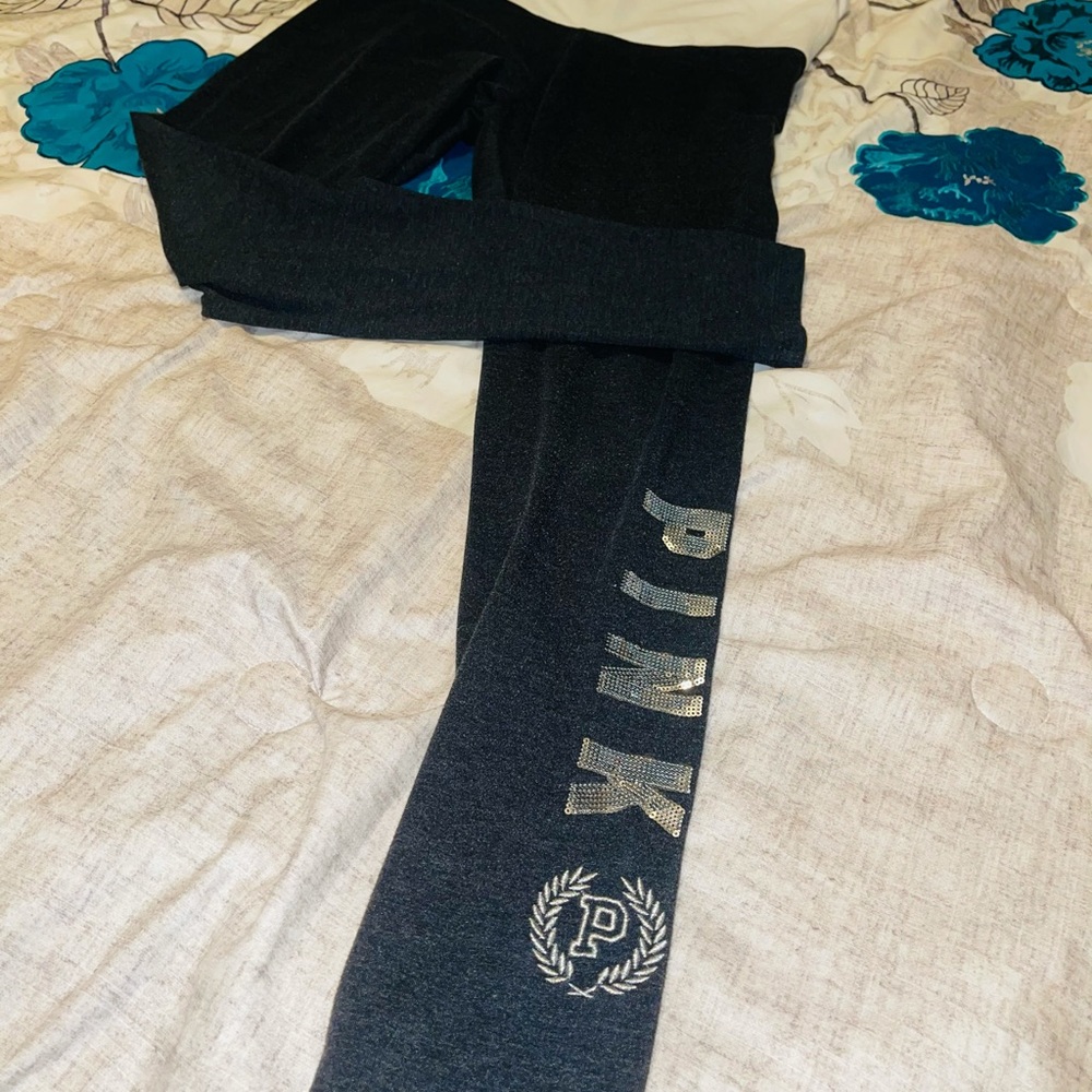 VS Pink Fold Over Leggings